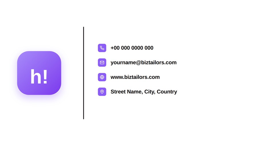 BIZTAILORS business card
